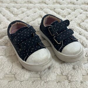 KomForme Navy Polkadot Baby Sneakers size 4